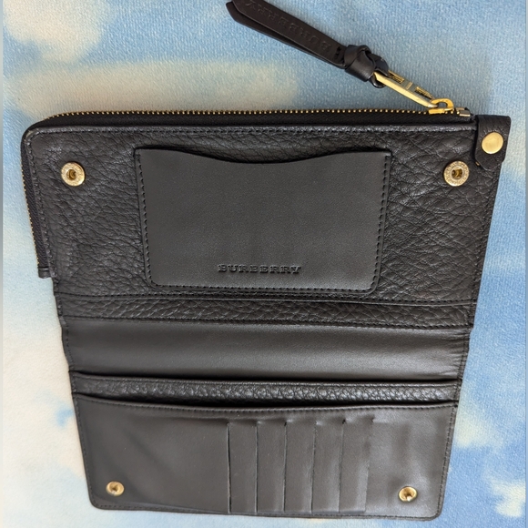 Burberry Black Leather Wallet Purse - Picture 8 of 9